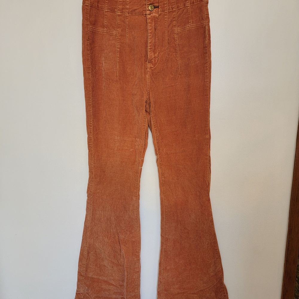 We The Free Rust/Orange Corduroy Flares